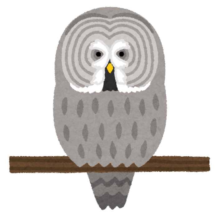 カラフトフクロウのイラスト画像